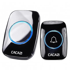 Дверной беспроводной звонок от Cacazi 220V радиус до 300 м черный