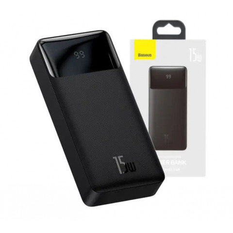 Павер банк baseus 10000mAh 15W (PPDML-I01) Black павербанк с дисплеем и быстрой зарядкой