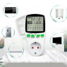 Розетка с счетчиком электроэнергии 16A 220V 3680W бытовой энергометр
