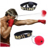 Тренажер мяч для бокса Fight Ball Файт Болл, мячик на резинке красный