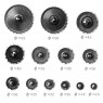 Коронки по металлу из бысторежущей стали HSS 16, 18, 20, 22, 25, 26, 28, 30, 35, 40, 45, 50, 53 мм (13 штук)