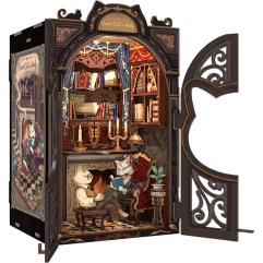 Book Nook Count Cat's Study набор для сборки, 108 деталей